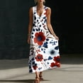 thumbnail image 7 of Blmnix Hawaiian Dresses Dresses for Women Long Dresses Shift Dress V-Neck Long Sleeveless with Pockets Women's Summer Dresses,M, 7 of 7