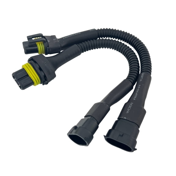 Rebaydo 2pcs H11 male to H10 female Socket Converter Extension
