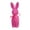 B-Rose Red, variant on 1PC Easter Flocked Bunnies Figurine with Bow tie, Pastel Flocking Rabbit Tabletop Ornament for Easter Centerpieces for Spring Home Office Table Decor, Party Supplies Gifts for Friends
