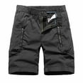 thumbnail image 4 of ZRGHAOYLQ 2025 Clearance Men's Cargo Shorts Relaxed Fit Multi Pockets Shorts Work Military Shorts Loose Camping Cargo Shorts Zipper Buckle Tactical Work Short Pants, 4 of 4