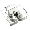 thumbnail image 2 of Uxcell Pestillo de doble rodillo para puerta de muebles con espiga tono plateado 5 paquetes, 2 of 5