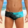 thumbnail image 2 of kamemir Mens Speedo Mens Summer Stretch Swimming Briefs 3D Printed Elastic Band(Blue,XL), 2 of 5