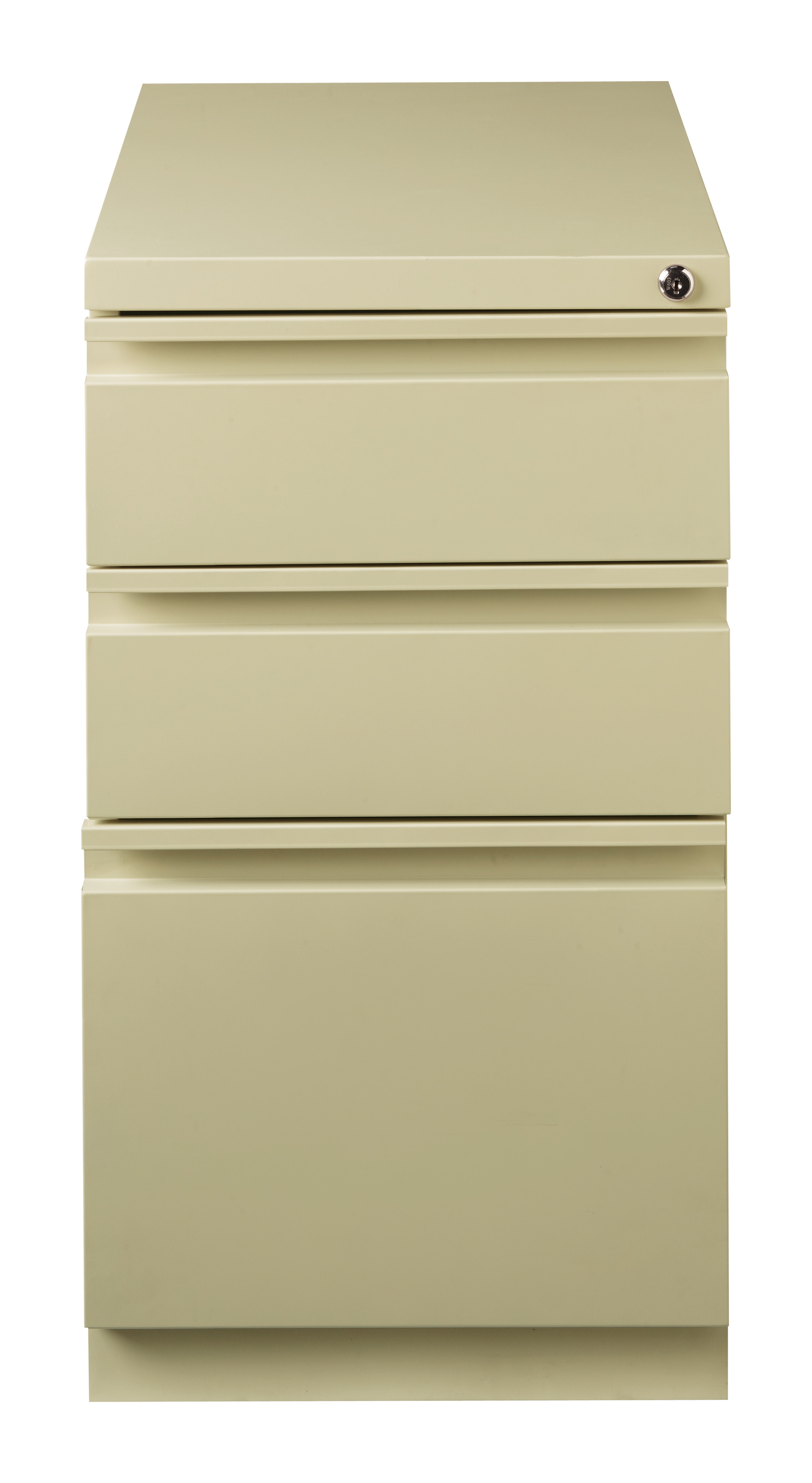 Hirsh 23" Deep Mobile Pedestal File Cabinet 3 Drawer Box-File-File, Letter Width, Putty - image 3 of 7