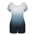 thumbnail image 5 of Npasoilc Printed Pocket Puff Sleeve Short Jumpsuits for Women Crew Neck Short Sleeve Plus Size Summer Romper, 5 of 5