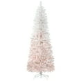 thumbnail image 1 of HOMCOM 5 Foot Artificial Christmas Tree with Metal Base Pink and White, 1 of 10