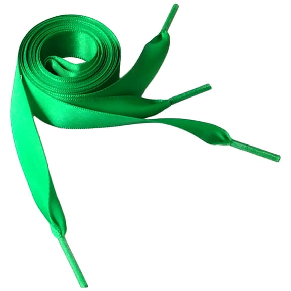 OATIPHO Green Ribbon Shoe Lace with Lightweight Durable Silk Material for Shoe Use
