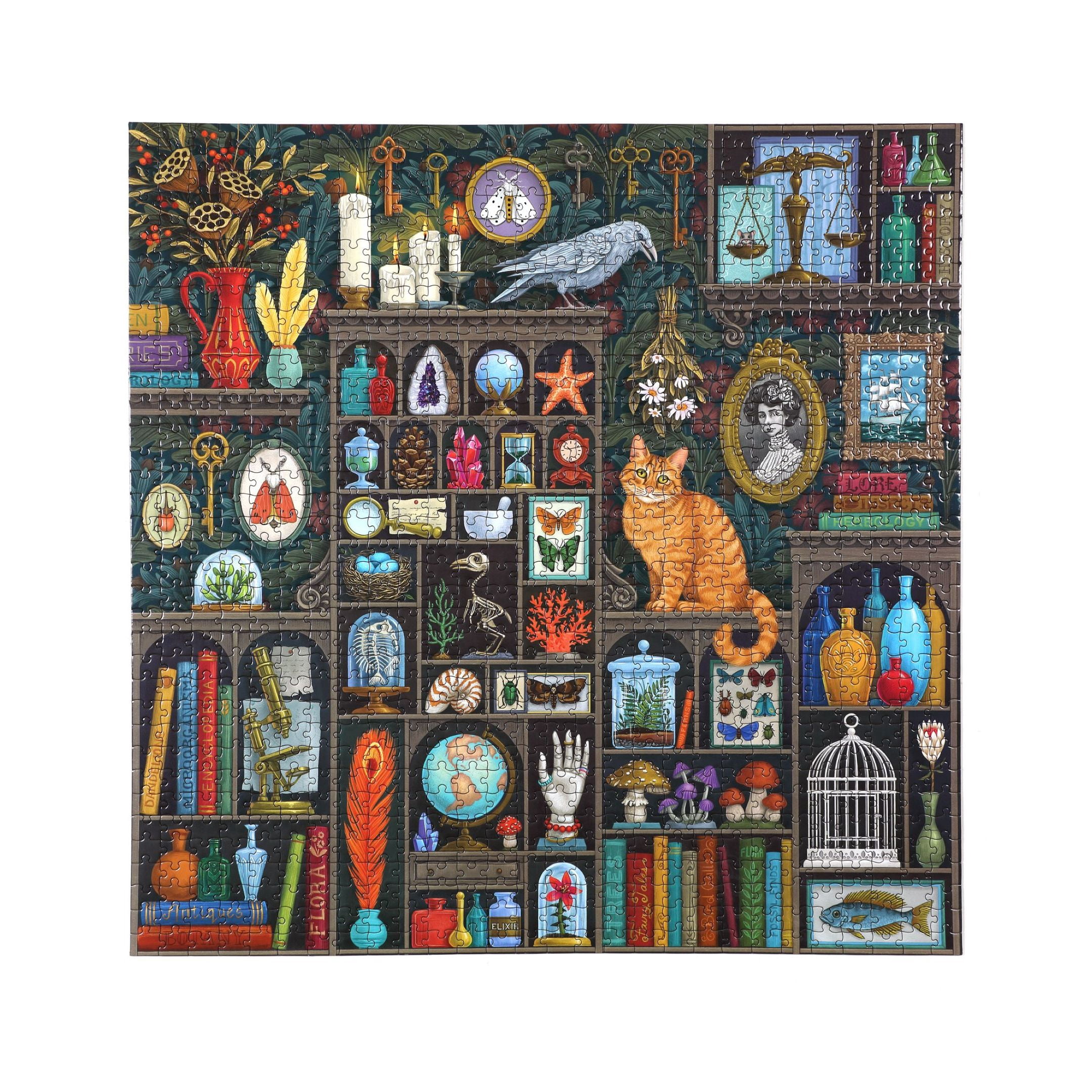 eeBoo Piece and Love Alchemist Cabinet 1000 Piece  Square Jigsaw  Puzzle, 23" x 23" square by Illustrator Vasilisa Romanenko, Ages 14 and Up