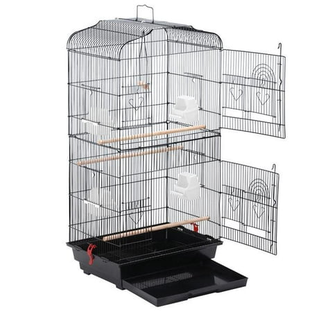 Yaheetech Large Metal Bird Cage Budgie Parrot Canary Cockatiel 18x14x36’’