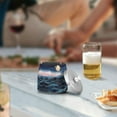 thumbnail image 5 of Yayeee Ashtray with Lid for Cigarette Smokeless Stainless Steel Home Ash Holder, Ocean Waves, 5 of 7