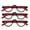 3 Pairs of Red, variant on 3 Pairs of Womens Half Moon Spring Hinge Reading Glasses 3.5 Men Fashion Red Classic Readers +3.5