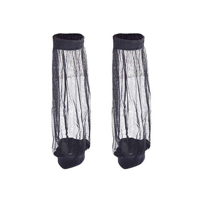 Soidarity 1 par de calcetines de senderismo, pantalones antimosquitos, accesorios de ropa, malla, Unisex, profesional para acampar al aire libre Escalada Negro