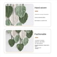 thumbnail image 2 of 3X Hoja de Macramé para Colgar en la Pared de la HabitacióN , DecoracióN del Hogar, Tapiz de Pared EstéTico Tejido, DecoracióN de la Boda para la HabitacióN del Hogar, Verde, 2 of 5