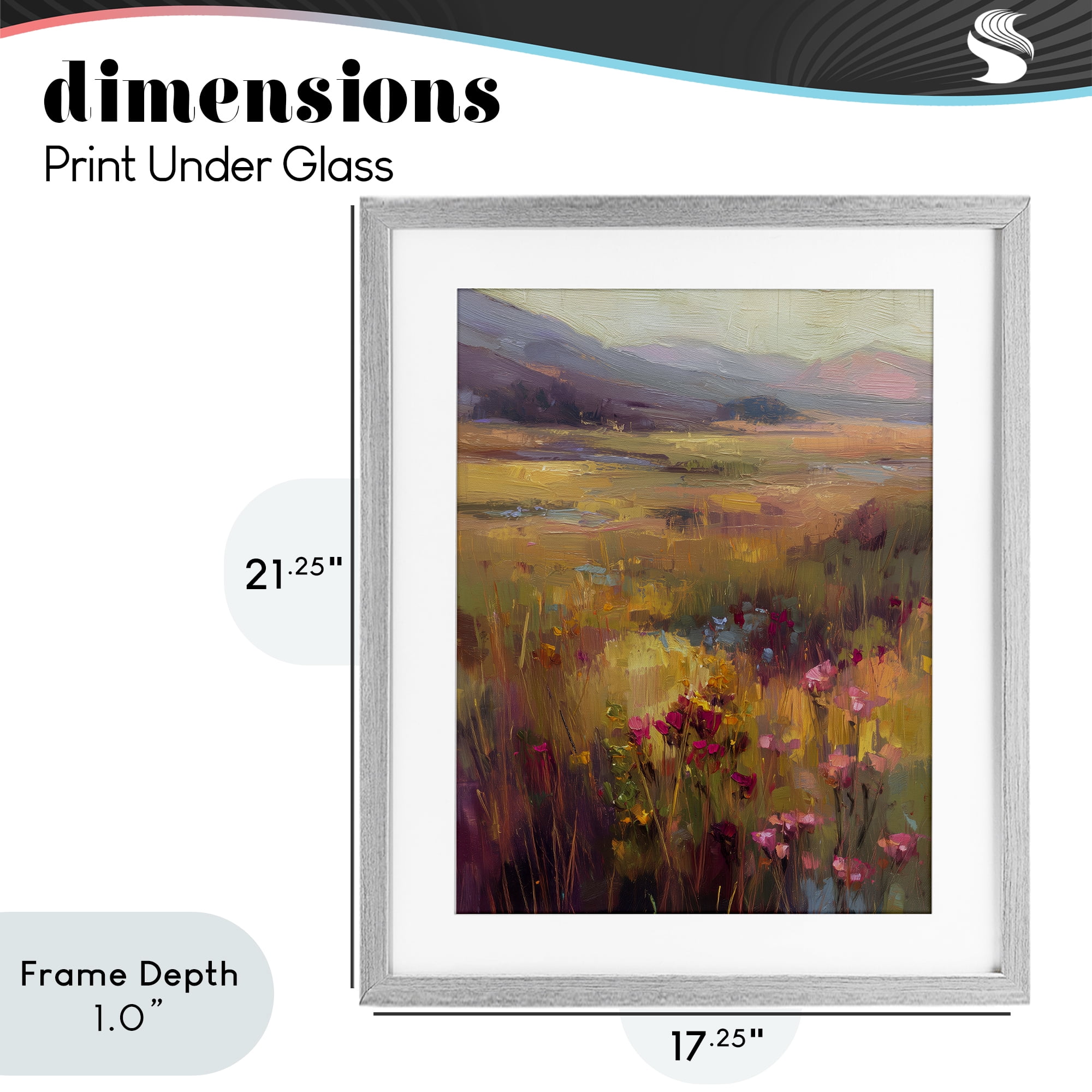 Stupell Industries Golden Waves Of Grass Gray Framed Print Under Glass, design by Svetlana Aleynikova