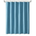 thumbnail image 2 of Mainstays 16-Piece Blue Textured Solid Shower Curtain Bathroom Set – Fabric Curtain with Rug, Hooks, Soap Pump & Tray, 2 of 9
