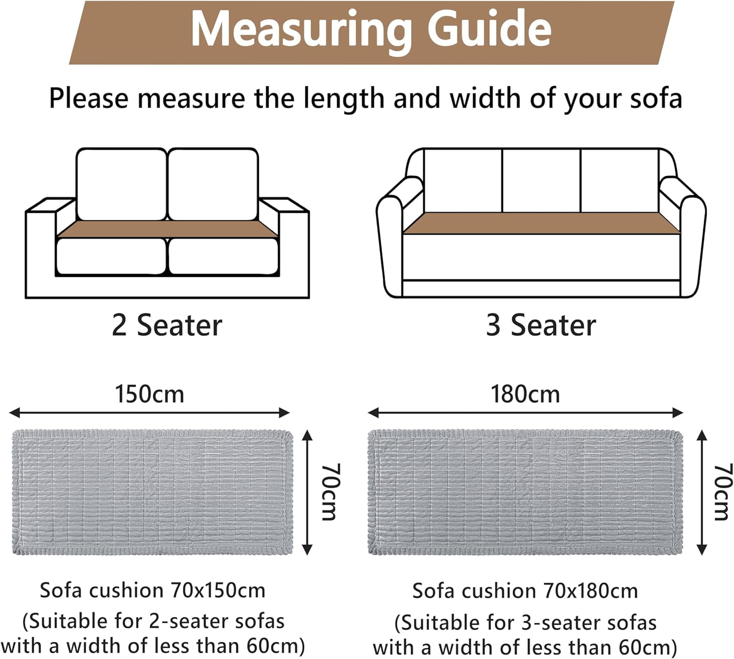 Couch Cover Sofa Cover Non Slip Fuzzy Couch Covers for Dogs Washable Thick Soft Sofa Slipcovers Cushion Pet Friendly Furniture Protector(Grey,27.5"x70.8"）