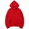 thumbnail image 1 of UKAP Femmes Sweat-Shirt Poche à Capuche Tops Cordon à Capuche Casual Hiver Pull Rouge 3XL, 1 of 6