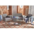 thumbnail image 3 of SAFAVIEH Outdoor Collection Aboka 4-Piece Patio Set Grey/Grey, 3 of 8