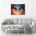 thumbnail image 5 of Easygdp Red And Blue Fire Cloud Dragon Tapestrys Boutique Decor Wall Hanging for Living Room Bedroom Office Decor 29x37in, 5 of 8