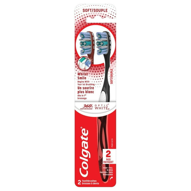 Colgate 360 Advanced Optic White Toothbrush, Soft