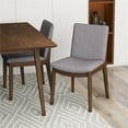 thumbnail image 4 of Pemberly Row 5-Piece Mid-Century Dining set with 4 Fabric Dining Chairs in Gray, 4 of 6