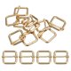 thumbnail image 1 of Deslizantes Hebillas, 30uds 25x25x4,8mm Metal Rectángulo Ajustador Tri-deslizante Hebilla Rodillo Pasador Correa Ajustador para Cinturón Bolsos DIY Accesorio, Dorado Tono, 1 of 5