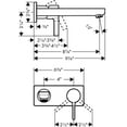 thumbnail image 3 of Hansgrohe 31163001 Metris S Wall Mounted Single Handle Faucet, 3 of 3