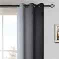 thumbnail image 3 of Yakamok Grommet Light Blocking Black Ombre Curtains,Room Darkening Window Drapes for Bedroom/Living Room Blackout, 42x63 inches, 2 Panels, 3 of 7