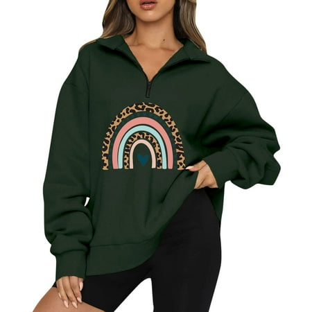 

Zedker Sweatshirts for Women Loose Fit Plus Size Sweatshirts for Women Loose Fit Women Long Sleeves Casual Shirts Printing V-Neck Loose Pullover Sweatshirt Tunic Tops