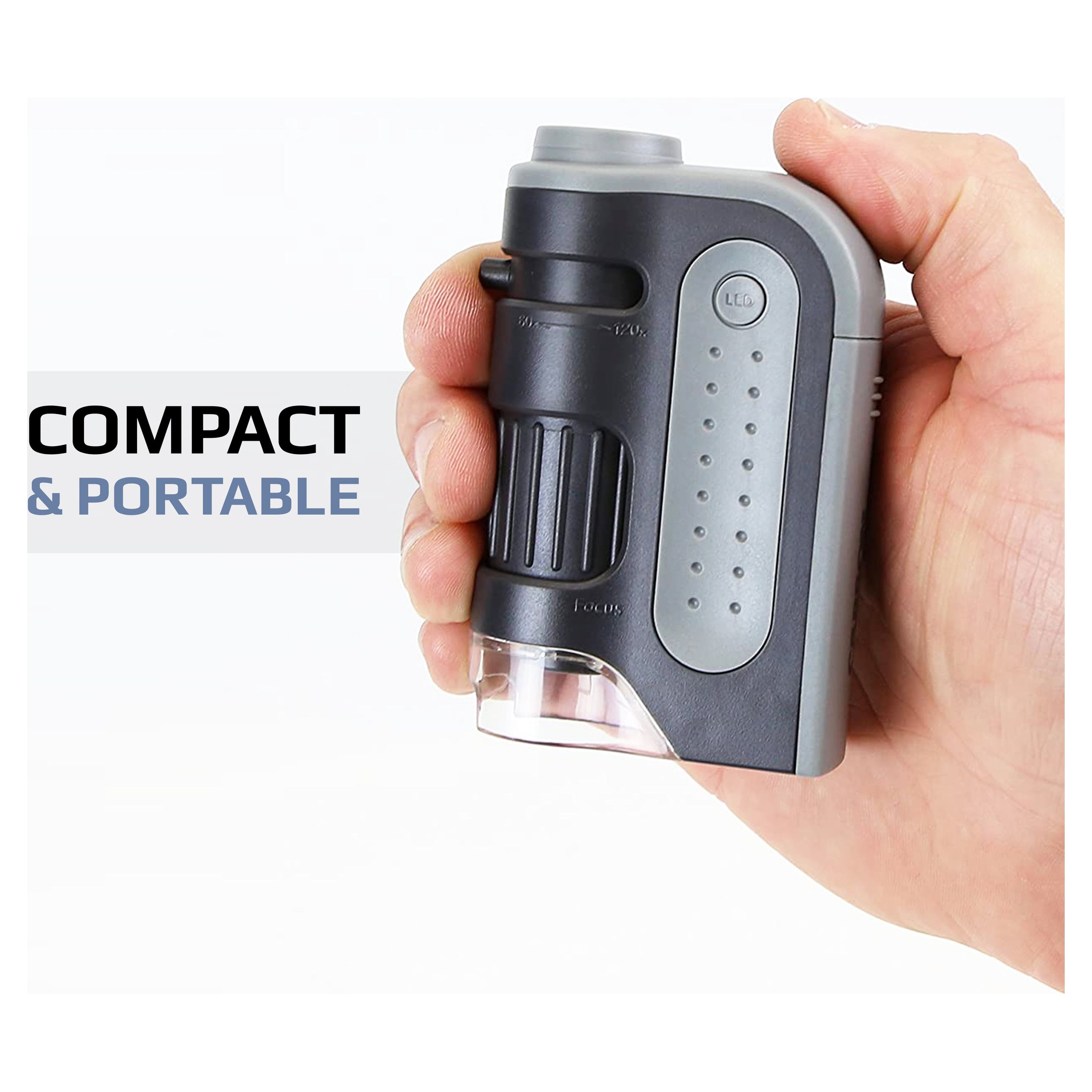Carson MicroBrite™ Plus 60x - 120x LED Lighted Portable Pocket Microscope for Kids & Adults - image 8 of 9