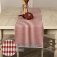 thumbnail image 5 of Farmhouse Rust Orange Plaid Cotton Tara Tabletop Kitchen Textured Rectangle 13x90 Runner, 5 of 5