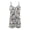 Blue Brushstroke Floral, variant on ZAITUBLES Womens Summer Rompers Beach Vacation Clothes Adjustable Spaghetti Strap Short Jumpsuits V Neck Design with Front Pockets, Beige Leopard Print, Size M