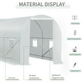 thumbnail image 4 of 15 x 7Ft Outdoor Walk-In Tunnel Greenhouse Kit, Large Garden Warm Growing House with Roll-up Door and Roll-up Windows, Heavy Duty Steel Frame, 4 of 6