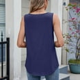 thumbnail image 5 of GERsome Womens Tank Tops Sleeveless Pleated Square Neck T Shirts Casual Loose Fit Solid Color Basic Tee Dressy Work Cami Blouse S-3XL, 5 of 5