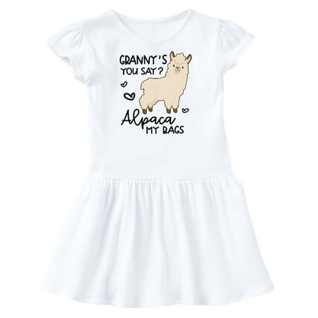 

Inktastic Granny s You Say Alpaca My Bags Gift Toddler Girl Dress