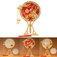 thumbnail image 3 of Wedding Fan Bride Handmade Bridesmaid Bridal Bouquet Wedding Accessories Round Fan Ornaments Chinese Style fan for hand Vintage for Home Decor Red E, 3 of 8