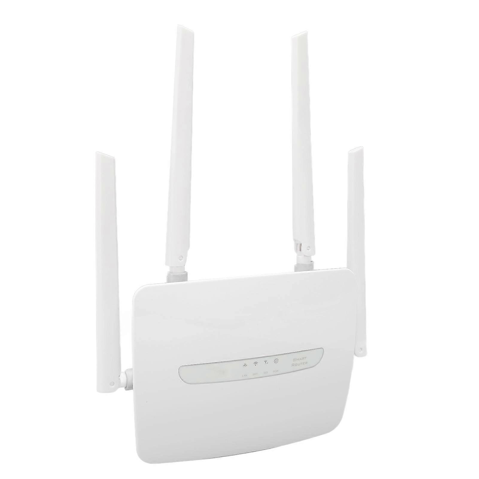 4G LTE CPE WiFi Router with SIM Card Slot External Antenna 150Mbps Support 32 Users WAN LAN Port Wifi Hotspot 100?240V UK Plug
