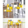thumbnail image 5 of Oil Painting Yellow Grey Bar Stool Covers Set of 4, Abstract Modern Street Grunge Art Stretch Bar Chair Covers with Backs, Removable Pub Counter Height Chair Cover for Kitchen Dining Room Cafe, 5 of 7