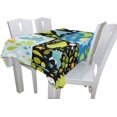 thumbnail image 3 of Coolnut Four Pattern Of Dinosaurs Tablecloth Modern Table Cover for Home Decoration, Spill Proof Cloth Washable for Dinner Picnic, 54"x54", 3 of 6