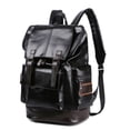 thumbnail image 2 of Vintage Leather Large Capacity Travel Backpack Laptop Backpack School Bag For College Student, 2 of 5