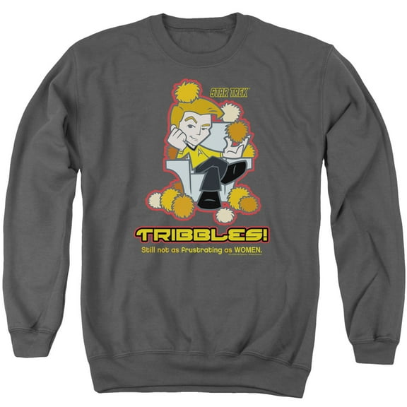 Quogs Not As Frustrating Adult Crewneck Sweatshirt Charcoal