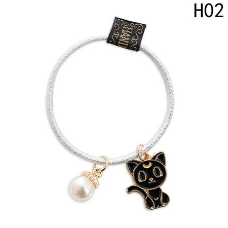 Flamingo Clip KABOER Animal Pearl Hair Accessories For Women Enamel Flamingo Bowknot Bird Stars Pearl Flexible Hair Rope ()