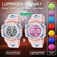 thumbnail image 4 of Kids Digital Sports Watch for Age 4-15 Waterproof Watches with Cartoon Bracelet 2PCS Birthday Chriatmas Gift for Boys Girls, 4 of 7