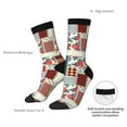 thumbnail image 6 of Honeii Patchwork In Country Style Print Adult Socks,Crew Socks,Casual Calf Socks,Daily Wear Socks for Men & Women, Perfect for Sports, Casual and Everyday Use, 6 of 6