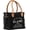 Black, variant on Sel de Mer Canvas Tote Bag for Women with Leather Handles, Shoulder Bag, Casual Everyday Purse, Beach, Travel, Shopping Bag