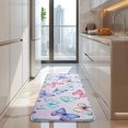 thumbnail image 4 of Light Purple Butterfly Pattern Kitchen Rug Mat,Kitchen Runner Rugs Non Skid Washable,Decorative Kitchen Floor Mats for Kitchen,Sink,Laundry,17"x47.2", 4 of 7