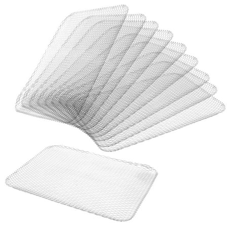 10 Pcs 15.35 x 12.20 in Disposable Grill Grates, Aluminum Grill Racks for Outdoor Cooking, Non-Stick BBQ Wire Mesh, Ideal for Barbecue Camping Picnic