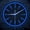 Blue, variant on Minimalist Spoke Design Illuminated Wall Clock for Living Room Bar Retro Industrial Home Decor Metal Frame LED Neon Light Clock
