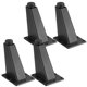 thumbnail image 1 of Juego de 4 patas para muebles La Vane, aluminio y metal, 10 cm, color negro, 1 of 4