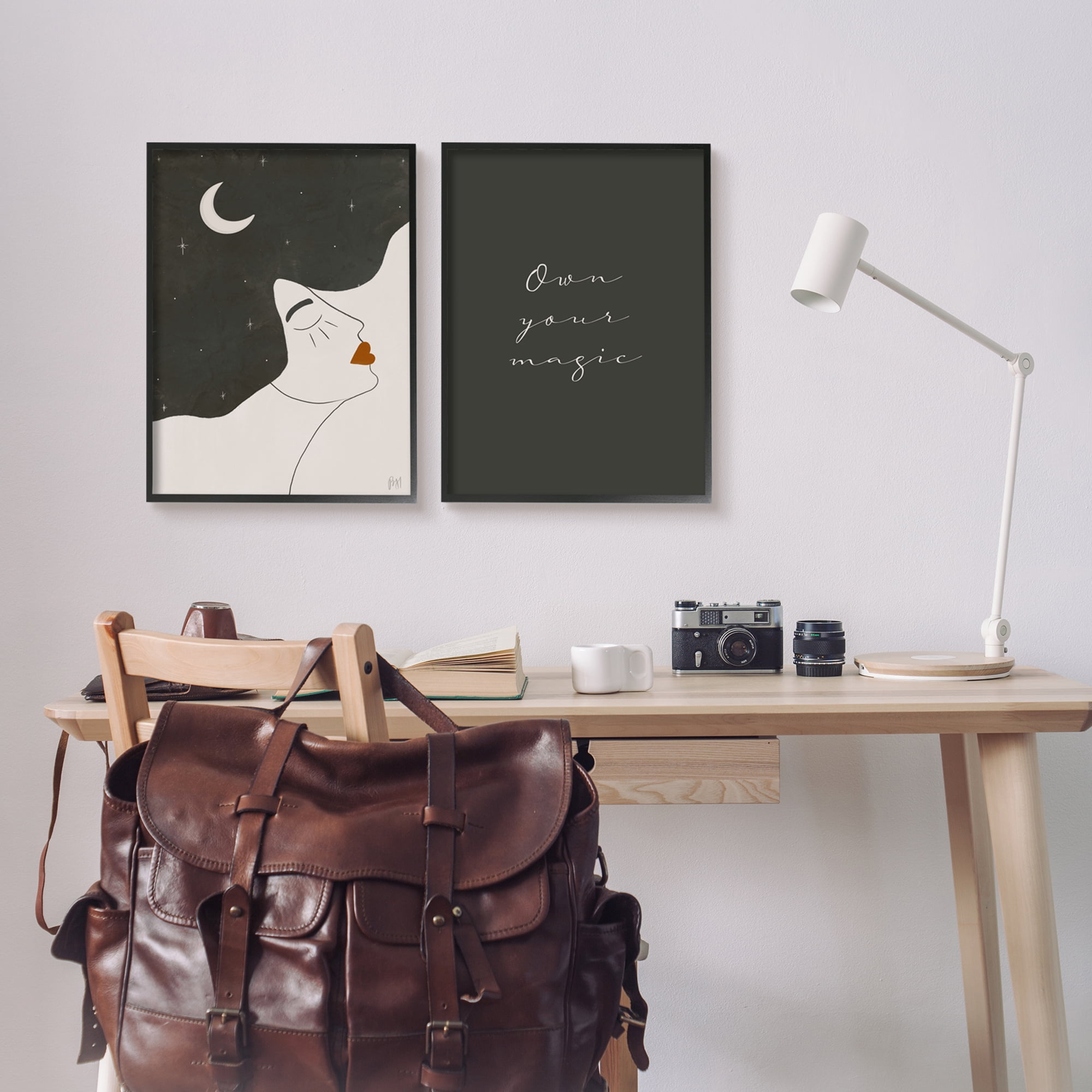 Stupell Indtries Own Your Magic Phrase Abstract Starry Night Hair,16 x 20,Design by Birch&Ink