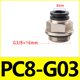 thumbnail image 2 of 2pcs g hilo ORDENADOR PERSONAL Conector rápido neumático Tráquea de tráquea 4 mm 6 mm 8 mm 10 mm 12 mm Conector rápido Componentes neumáticos con anillo de sellado, 2 of 7